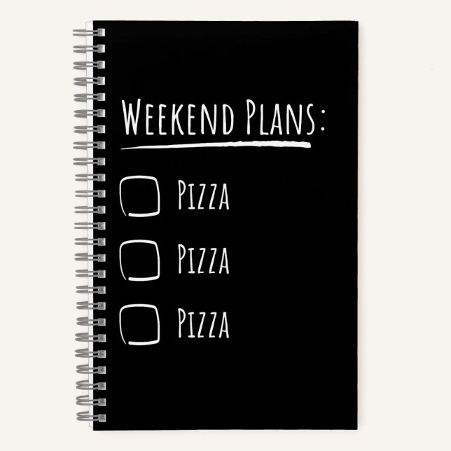 Cuaderno Planes de fin de semana Pizza (Anverso)
