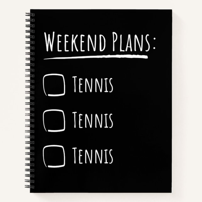Cuaderno Planes de fin de semana Tenis (Anverso)