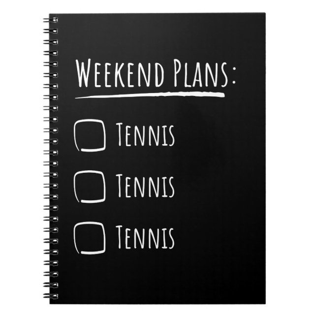 Cuaderno Planes de fin de semana Tenis (Frente)