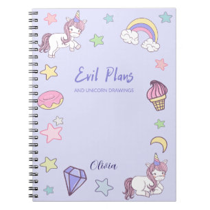 Cuaderno Planes malvados y Unicornios