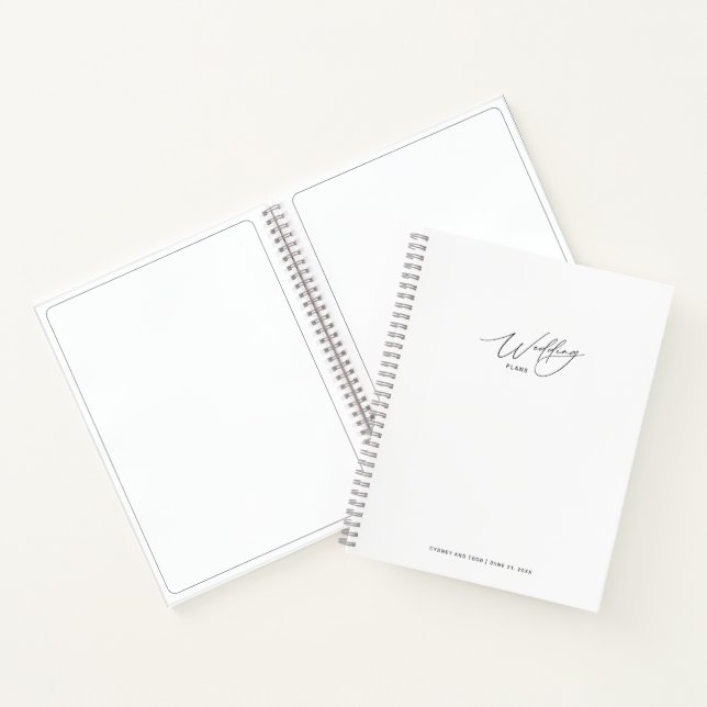 Cuaderno Planes minimalistas de Bodas blancos (Interior)