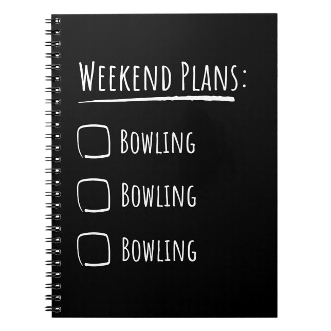 Cuaderno Planes para el fin de semana Bolos (Frente)