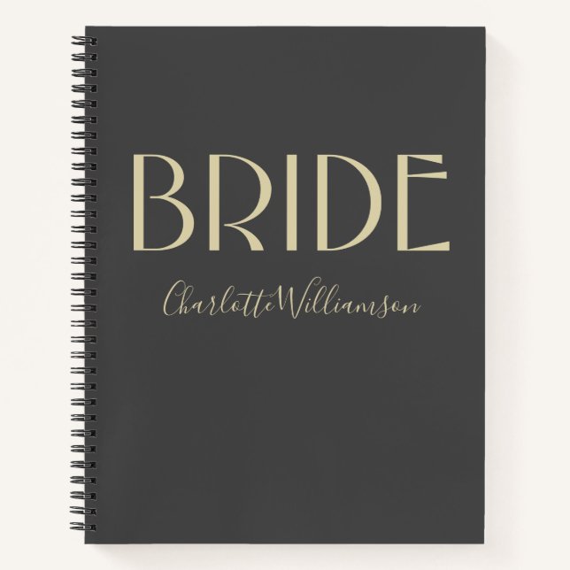 Cuaderno Planes personalizados de Boda de nombres de novias (Anverso)