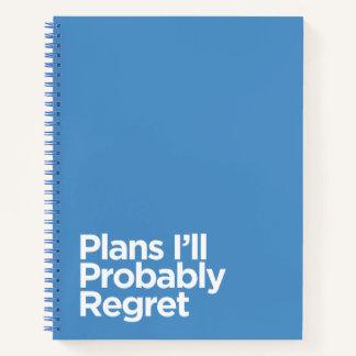 Cuaderno Planes que Probablemente Lamentaré Decisiones Dive