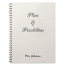 Cuaderno Planes y posibilidades para portátiles blancos