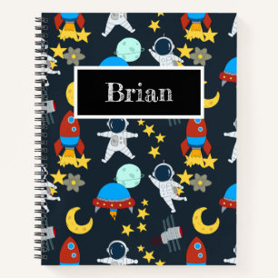 Cuaderno Planeta astronauta espacial personalizado