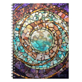 Cuaderno "planeta del mosaico del vitral del agua