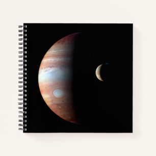 Cuaderno Planeta gigante del gas Júpiter y luna galileña Io