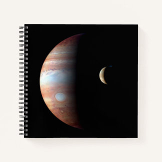 Cuaderno Planeta gigante del gas Júpiter y luna galileña Io