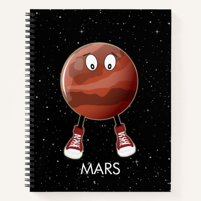 Cuaderno Planeta Marte y Estrellas (Anverso)