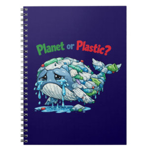 Cuaderno ¿Planeta o Plástico? Salva la Ballena del Océano.