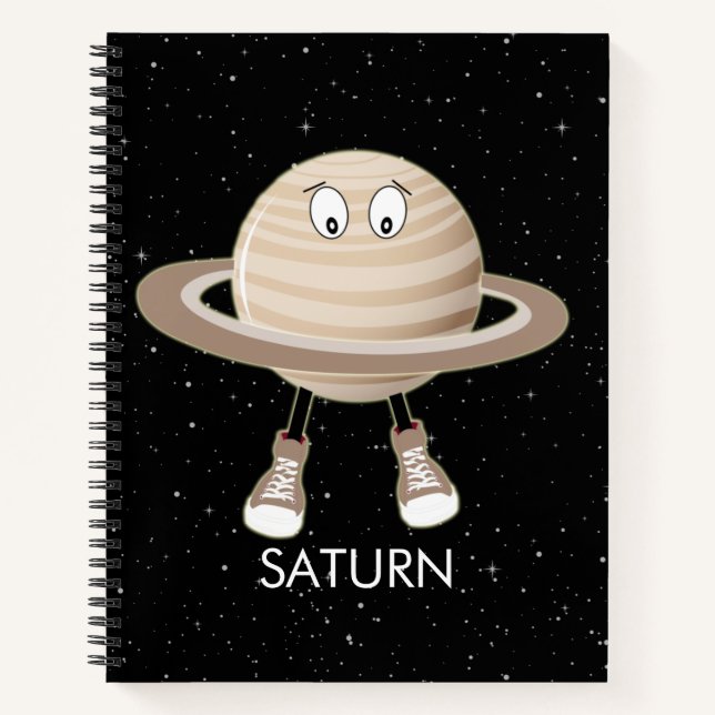 Cuaderno Planeta Saturno y estrellas (Anverso)