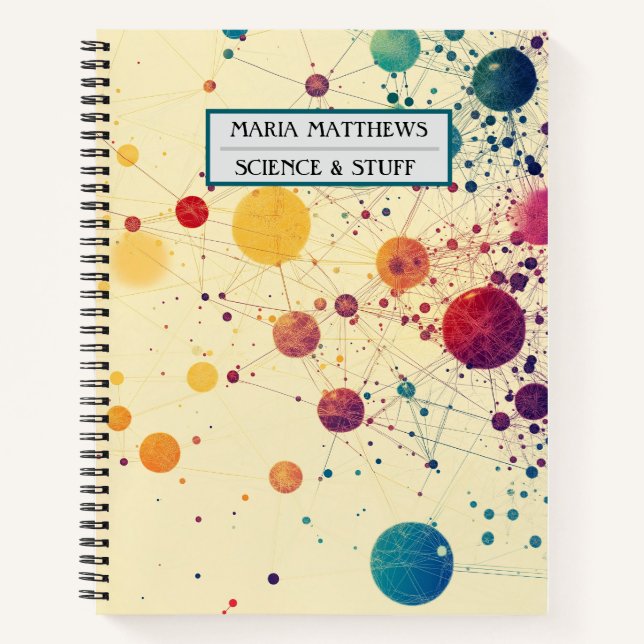 Cuaderno Planetas con temática espacial personalizado Bloc  (Anverso)