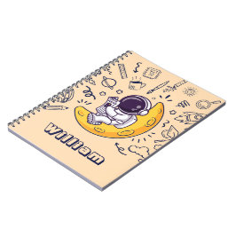 Cuaderno Planetas de Espacio de Doodle Personalizado De vue