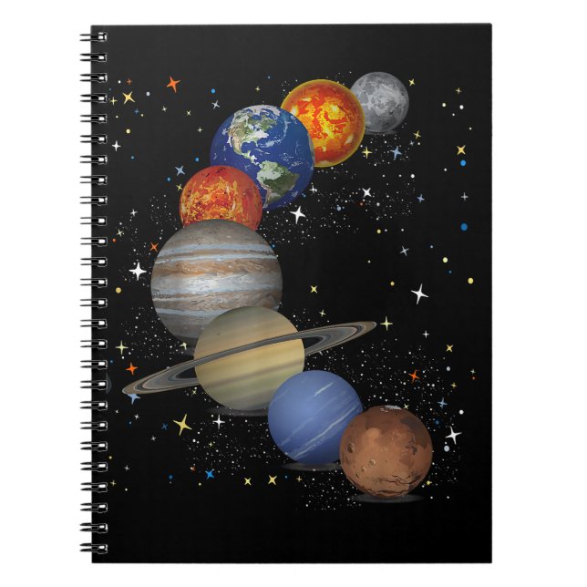 Cuaderno Planetas de galaxia Universo Astronomía del Sol Es (Frente)