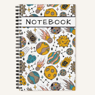 Cuaderno Planetas del espacio ultraterrestre Personalizado 