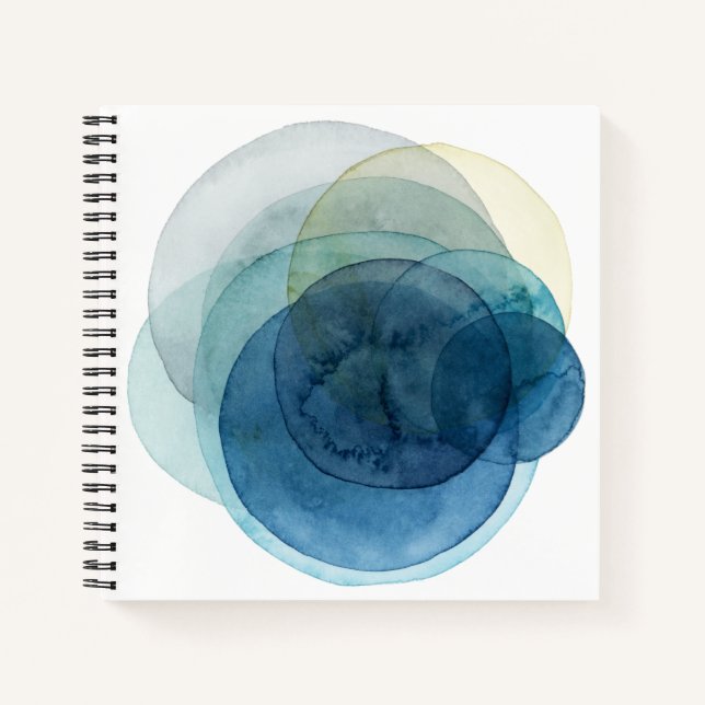 Cuaderno Planetas en evolución - Círculos de acuarela (Anverso)