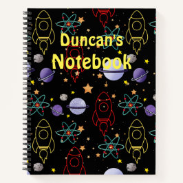 Cuaderno Planetas, estrellas y buques de cohetes