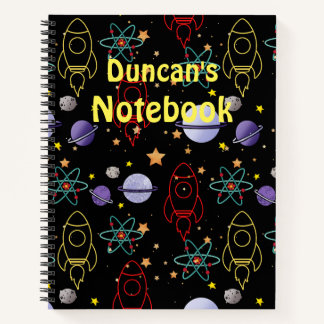 Cuaderno Planetas, estrellas y buques de cohetes
