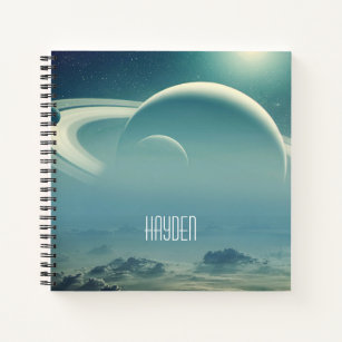 Cuaderno Planetas fantásticos espacio Dreamscape Personaliz