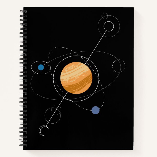 Cuaderno Planetas Sistema solar Luna solar (Anverso)