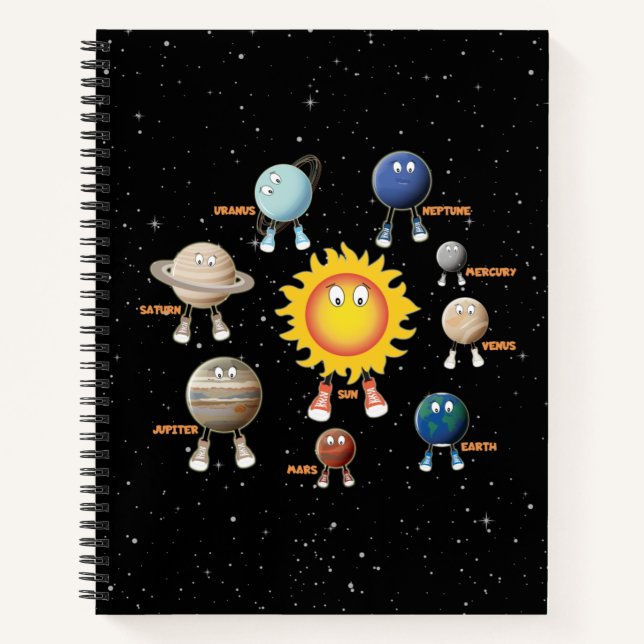 Cuaderno Planetas y el Sistema Solar para Niños (Anverso)
