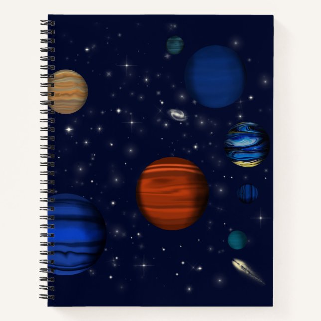 Cuaderno Planetas y galaxias espaciales (Anverso)