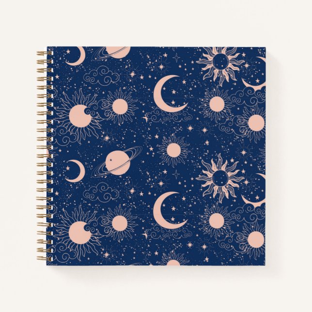 Cuaderno Planetas y patrones de estrellas (Anverso)