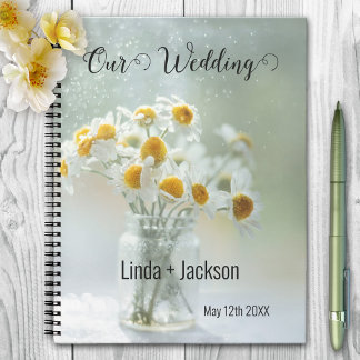 Cuaderno Planificación de Boda Romántica Daisies Bokeh