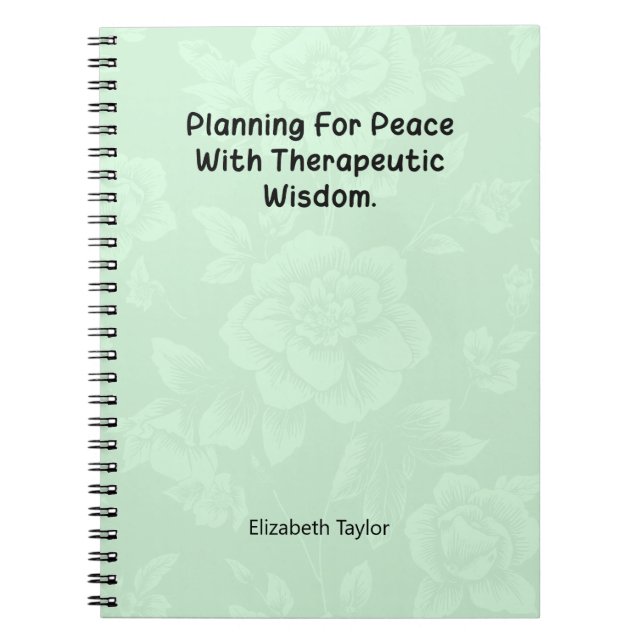 Cuaderno Planificación de la Paz con Sabiduría Terapéutica (Frente)