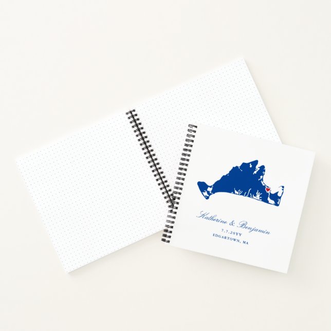 Cuaderno Planificación del Boda de Edgartown, viña de Marth (Interior)