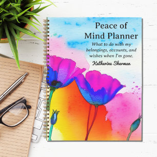 Cuaderno Planificación inmobiliaria Paz mental de fin de vi