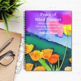 Cuaderno Planificación inmobiliaria Paz mental de fin de vi