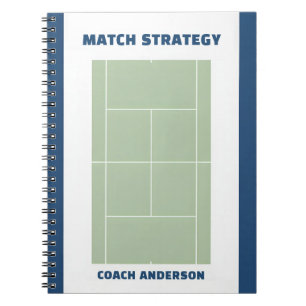 Cuaderno Planificación y estrategia de partidos de tenis No