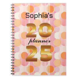 Cuaderno Planificador 2025 personalizado con colores suaves