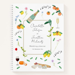 Cuaderno Planificador botánico de bodas de verano del Citru