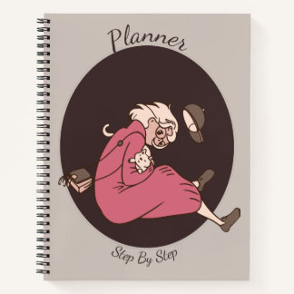 Cuaderno Planificador con Patrón Floral Terroso