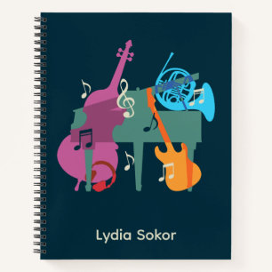 Cuaderno Planificador con temas musicales personalizados