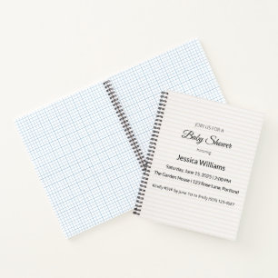 Cuaderno Planificador de Baby Shower Neutral Ele