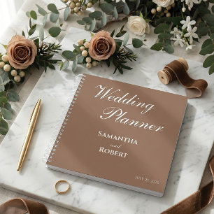 Cuaderno Planificador de Boda con Arte de Línea Floral Moch