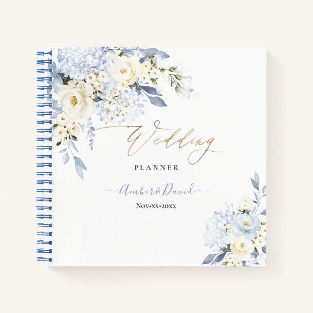 CUADERNO PLANIFICADOR DE BODA DE ROSAS DE CREMA DE HIDROMAS (Anverso)