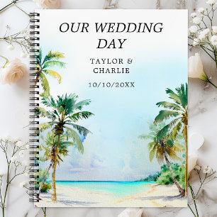 Cuaderno Planificador de Boda en Destino de Playa Tropical