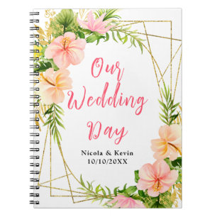 Cuaderno Planificador de Boda Floral de Jungla Tropical