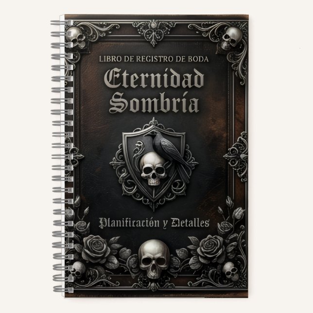 Cuaderno planificador de boda gotico (Anverso)