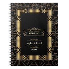 Cuaderno Planificador de Bodas con Estilo Art Deco Gold Gat