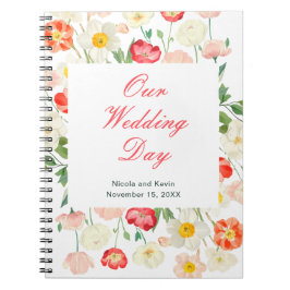 Cuaderno Planificador de bodas de primavera de tulipanes y 