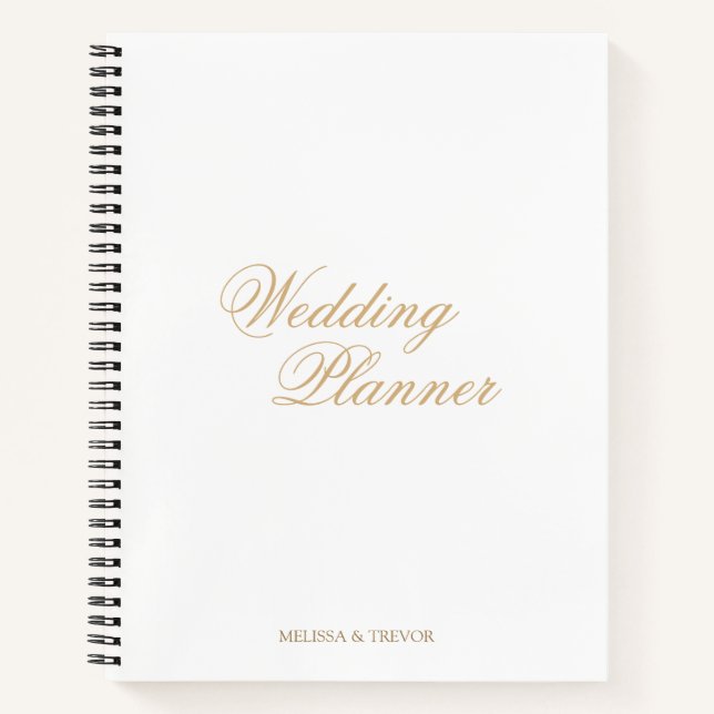 Cuaderno Planificador de Bodas Elegante Minimal Formal con  (Anverso)