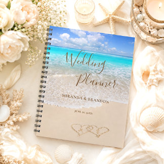 Cuaderno Planificador de Bodas en la Playa del Océano Azul