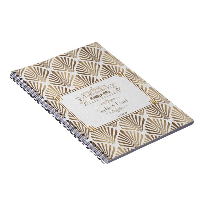 Cuaderno Planificador de bodas estilo Art Deco White Gatsby (Lado Derecho)