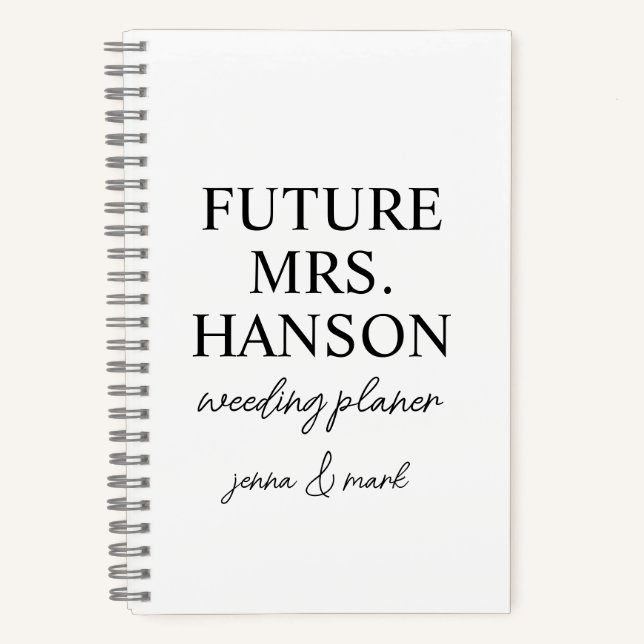 Cuaderno Planificador de Bodas | Planificación de Bodas Per (Anverso)